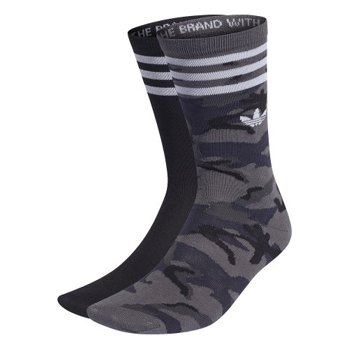 adidas Camo Crew Socks 2 Pairs Czarno-Szare (H32344)
