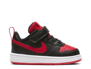 Nike Court Borough Low 2 (TDV) Dziecięce Czarno-Czerwone (BQ5453-007)
