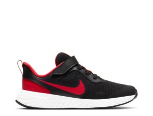 Nike Revolution 5 (PSV) Dziecięce Czarno-Czerwone (BQ5672-017)