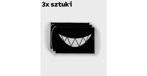 Maska na twarz fullprint 3-pack - Creepy Smile