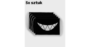Megakoszulki - Maska na twarz fullprint 5-pack - creepy smile