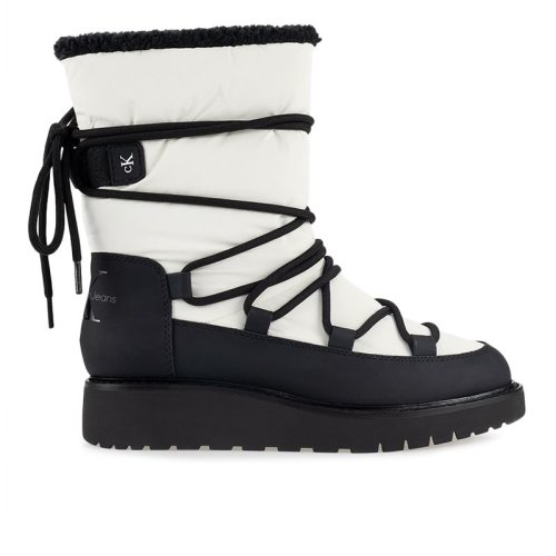 Buty Calvin Klein Plus Snow Boot YW0YW00731-YAF - biało- czarne