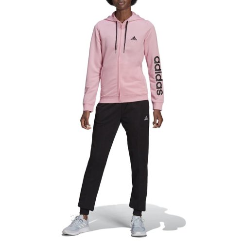 Dres adidas Sportswear Essentials Logo French Terry Track Suit HD1697 - różowo-czarny