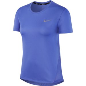 Koszulka Nike Miler Top SS W Fioletowa