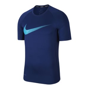 Koszulka Nike Pro Short-Sleeve Graphic Top M Granatowo-Niebieska