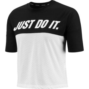 Koszulka Nike Tailwind Short-Sleeve Top W Biało-Czarna