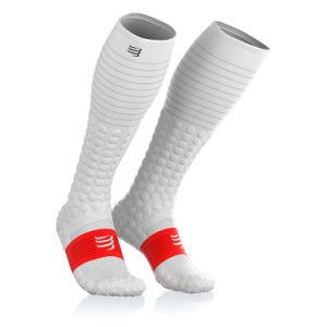 Skarpety Kompresyjne Compressport Full Socks Race&Recovery U Białe