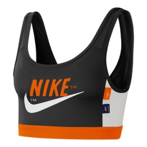 Stanik Nike Swoosh Icon Clash Medium-Support Sports Bra Czarno-Pomarańczowy