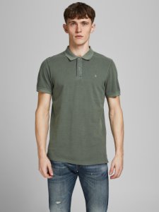 Jack & Jones Washed Polo Ss Noos Forest Night