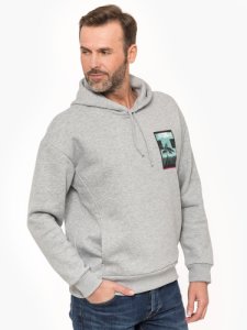 Lee Graphic Relaxed Hood Grey Mele