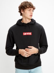 Levi's Relaxed Graphic Hoodie Boxtab Po Mineral Black