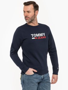 Tommy Jeans Corp Logo Crew Blue