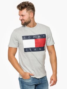 Tommy Jeans Flag Tee Grey