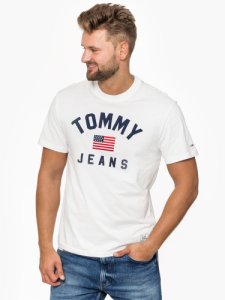 Tommy Jeans Usa Flag Tee YA2 White