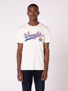 Wrangler Short Sleeve Logo Tee Off White