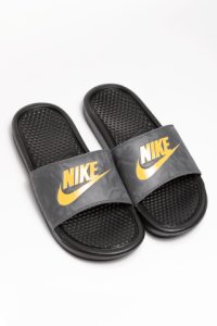 Klapki Nike Benassi Jdi 343880-031 Black/laser Orange-Iron Grey