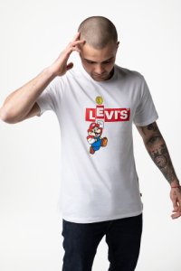 Koszulka Levi's Graphic Crewneck Tee 0706 Mario Boxtab White