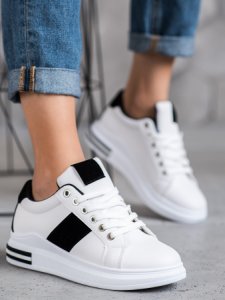 Weide - Buty sportowe z czarnymi wstawkami - czarny || biały