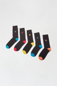 Men's 5 Pack Logo H&t Socks - black - L