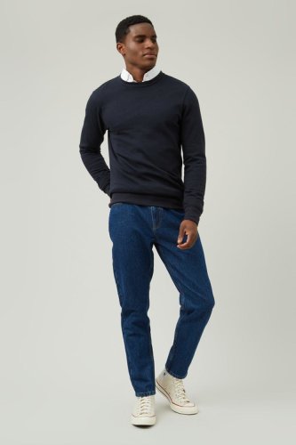 Men'S 90S Slim Dark Stone Wash Jeans - Dark Blue - 30R
