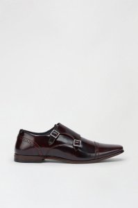 Burton - Men's benson monk shoes - burgundy - 6
