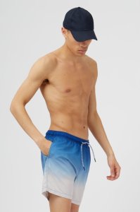 Men's Blue Dip Dye Swim Shorts - S