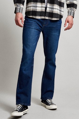 Men'S Bootcut New Dark Blue Jeans - 36R