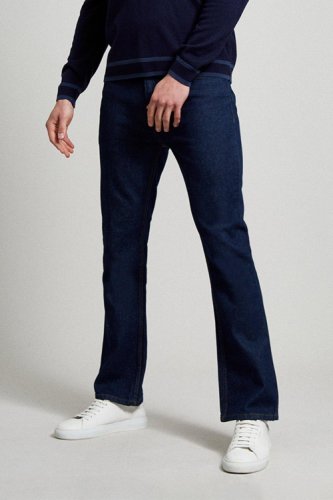 Burton - Men's bootcut rinse jeans - dark blue - 42r