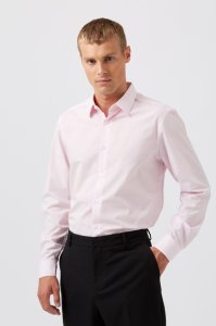 Men's Essential Pink Tailored Fit Shirt - S