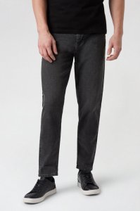 Men's Loose Crop Dark Grey Jeans - 32S