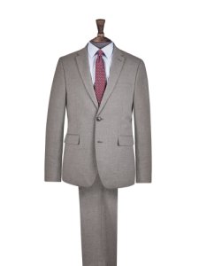 Mens Grey Essential Slim Fit Suit Jacket With Stretch, Grey