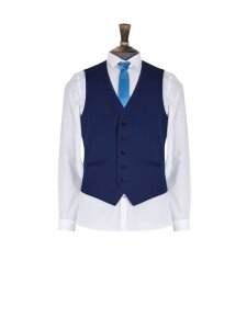 Burton - Mens midnight blue slim fit stretch waistcoat, navy