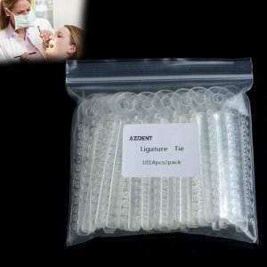 1014pcs/pack Dental Oral Orthodontic Ortho ligature ties clear-color Elastic Rubber Bands for Brackets