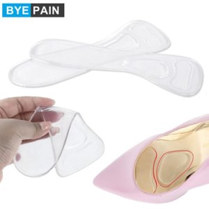 1Pair BYEPAIN Foot Massage Care 3/4 High Heels Insoles Silicone Gel Insoles for Women Shoes - Durable & Comfortable Heel Inserts