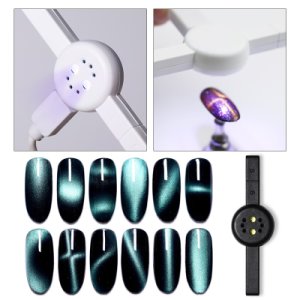 1Pc 3W Magnetic Stick UV Lamp Pink Black White Two-in-one USB Cable Mini Curing  DIY Design Magnetic Nail Tools