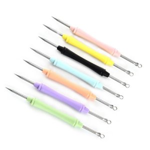 1PC Stainless Steel Extractor Blackhead Remover Needles Acne Pimple Blemish Treatments Face Skin Care Beauty Tools Random Color