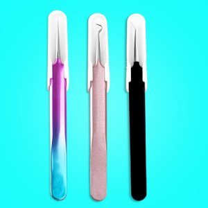 1Pc Stainless Steel Pimple Extractor Remover Needles Blackhead Remover  Kit Bend Needle Tweezer Blemish Extractor Face Skin Tool