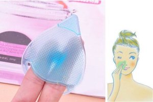1Pcs Silicon Brush Cosmetic Pad Tool Blackhead Remover Beauty Facial Cleansing Cleanser Scrub Random Color