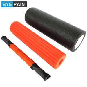 1Set BYEPAIN Three-in-one Foam Shaft Yoga Column Deep Massage Stick Membrane Column Foam Roller Deep Tissue Fascia Massage