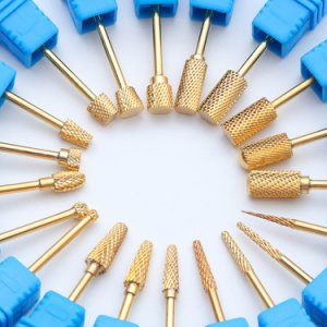 20 Type Nail Drill Bit Gold Carbide Electric Burr Cutter Nail Drill File for Manicure Machine Accessories Nail Art Tools TRSTZ-J