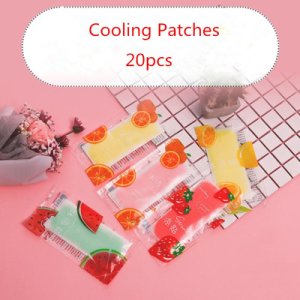 20Pcs Cooling Patch Down Fever Ice Plaster Anti Hot Lower Temperature Polymer Hydrogel Family Outdoors Essential Patches