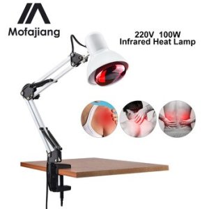 220V 100W Infrared Heating Therapy Lamp Adjustable Full Body Knee Pain Relief Physiotherapy Lamp with Infrared Light Bulb 3