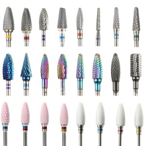 29 Types Ceramic Carbide Milling Cutter for Manicure Pedicure Rotary Nail Drill Bit Electric Manicure Drill Accessory Art Tools