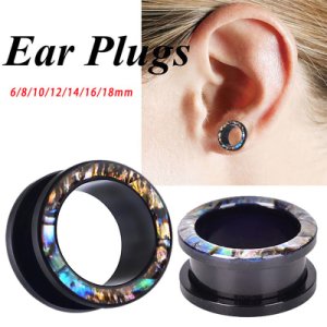 2PCs/1pair  Ear Flesh Tunnels Plugs Double Flare Gauges Tunnels Plugs Earrings Jewelry