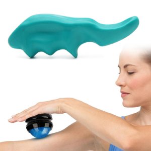 2PCS Massage Device Set Manual Thumb Massage + Massage Roller Ball Deep Tissue Trigger Portable Multifunctional Massage