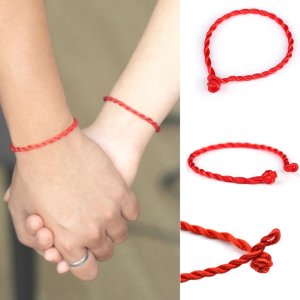 2pcs Wholesale Weave Red Thread Rope String Friendship Bracelets Handmade Charm Lucky Bangle Couples Jewelry