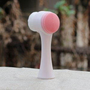 3D Face Cleaning Washing Vibration Massage Brush Double Side Silicone Facial Cleanser Exfoliator Blackhead Acne Remover