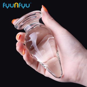 46mm Crystal Glass Butt Plug Vagina Anal Dildo Bead Fake Penis Adult Sex Toy Smooth Anal Plug No Vibrator For Women Men A Style