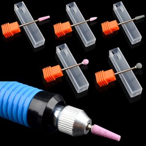5 Pcs/Set Quartz Nail Drill Bits Cuticle Electric Drilling Machine Device For Manicure Tools Pedicure Accessories Kits