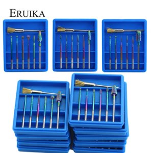 7pcs Rainbow Nail Drill Bits Set Diamond Milling Cutter for Manicure Electric Rotary Carbide Nail Polish Pedicure Remove Tool